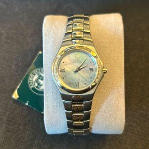 CITIZEN WOMEN'S ECO-DRIVE DAZZLING DIAMONDS SILVER WATCH, DATE EW0240-53N